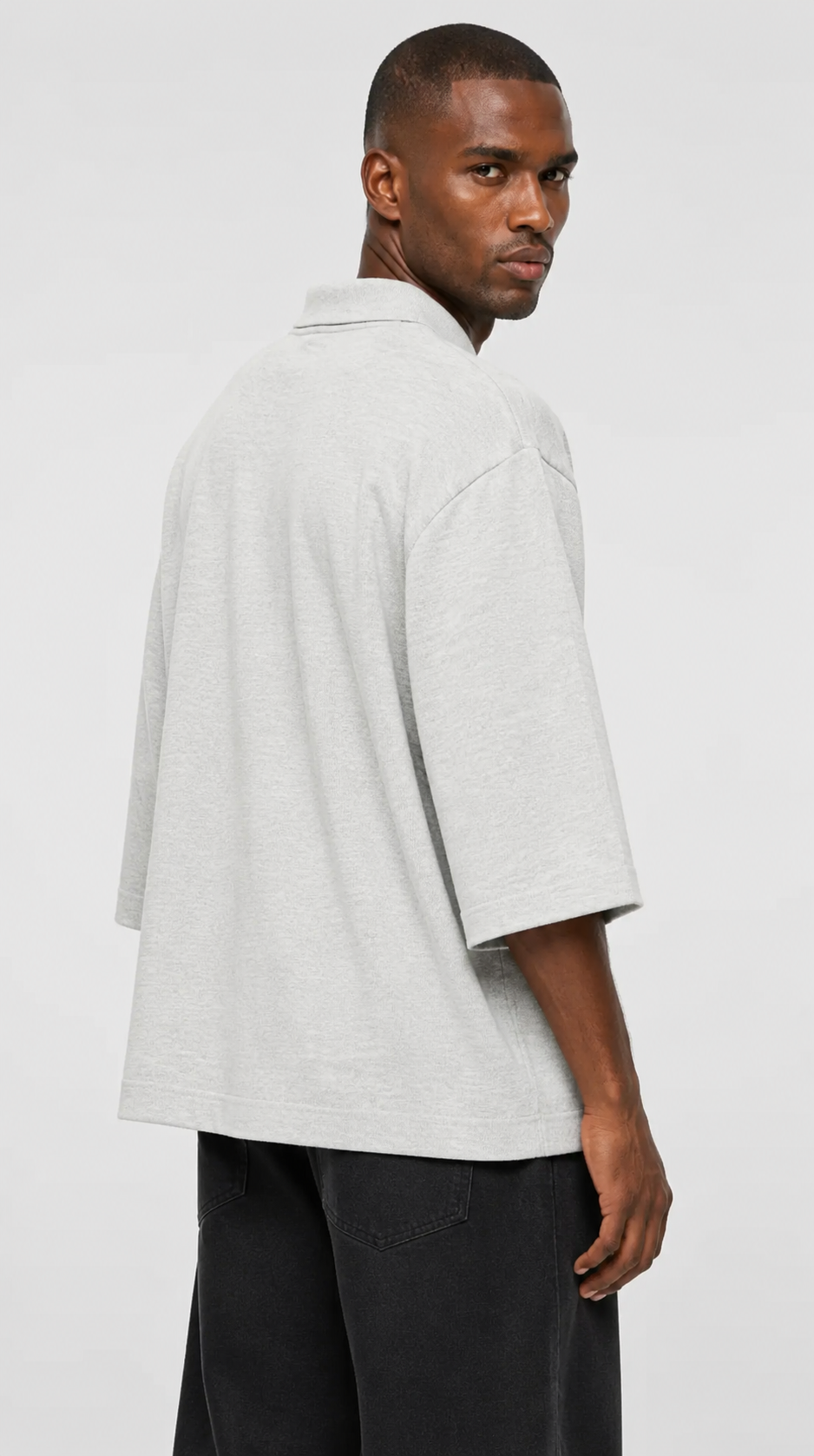 Signature 3/4 Sleeve Knit Polo — White