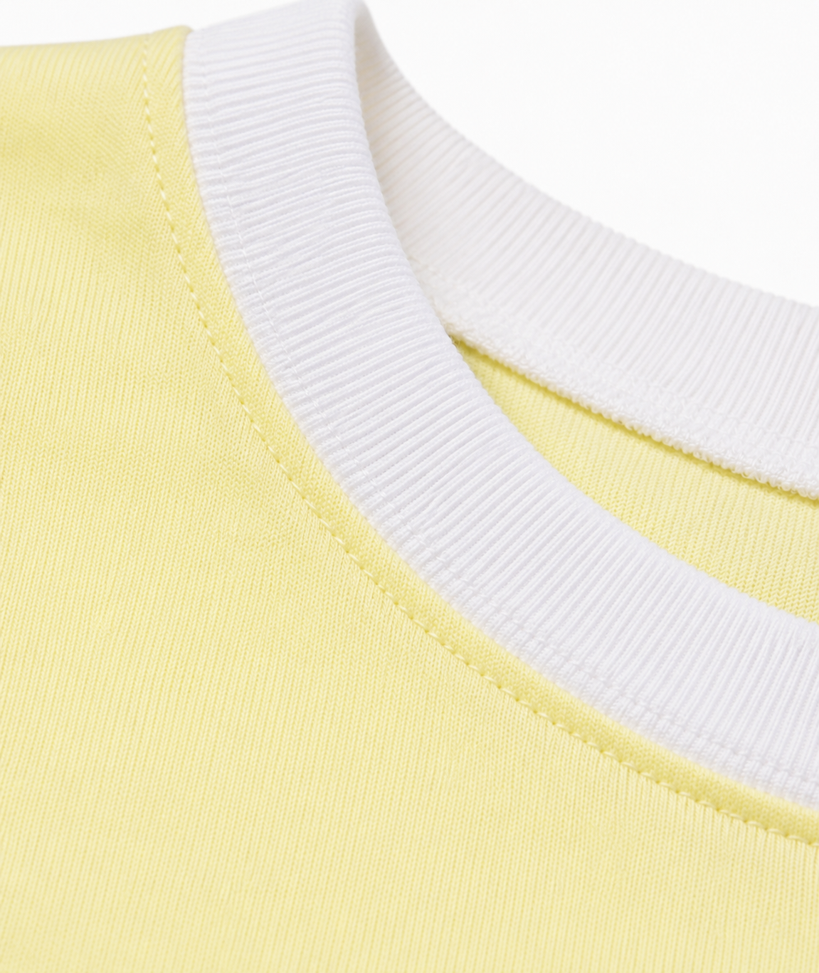 Cropped Ringer Tee — Butter Yellow