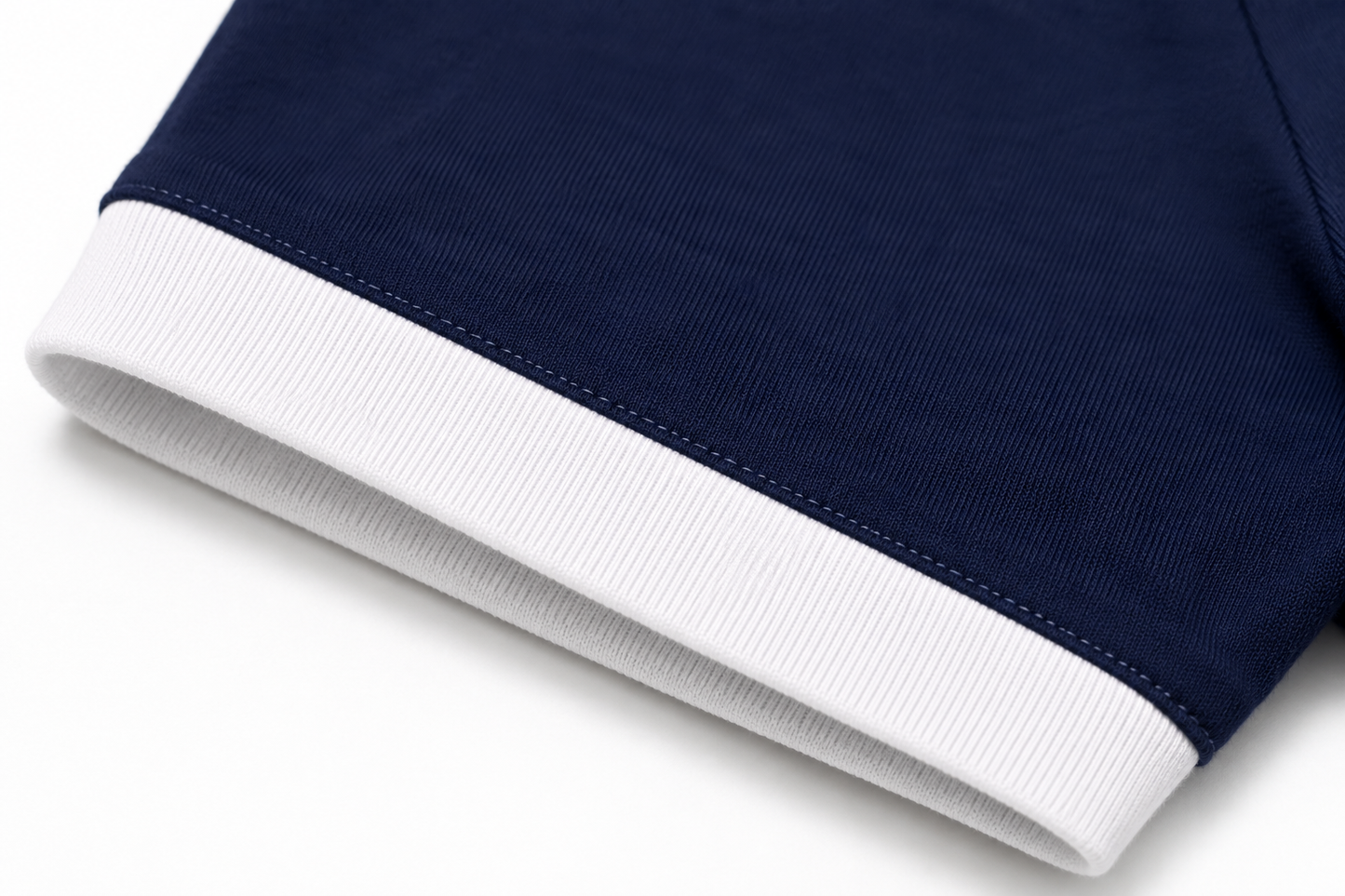 Cropped Ringer Tee — Navy