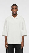Signature 3/4 Sleeve Knit Polo — White