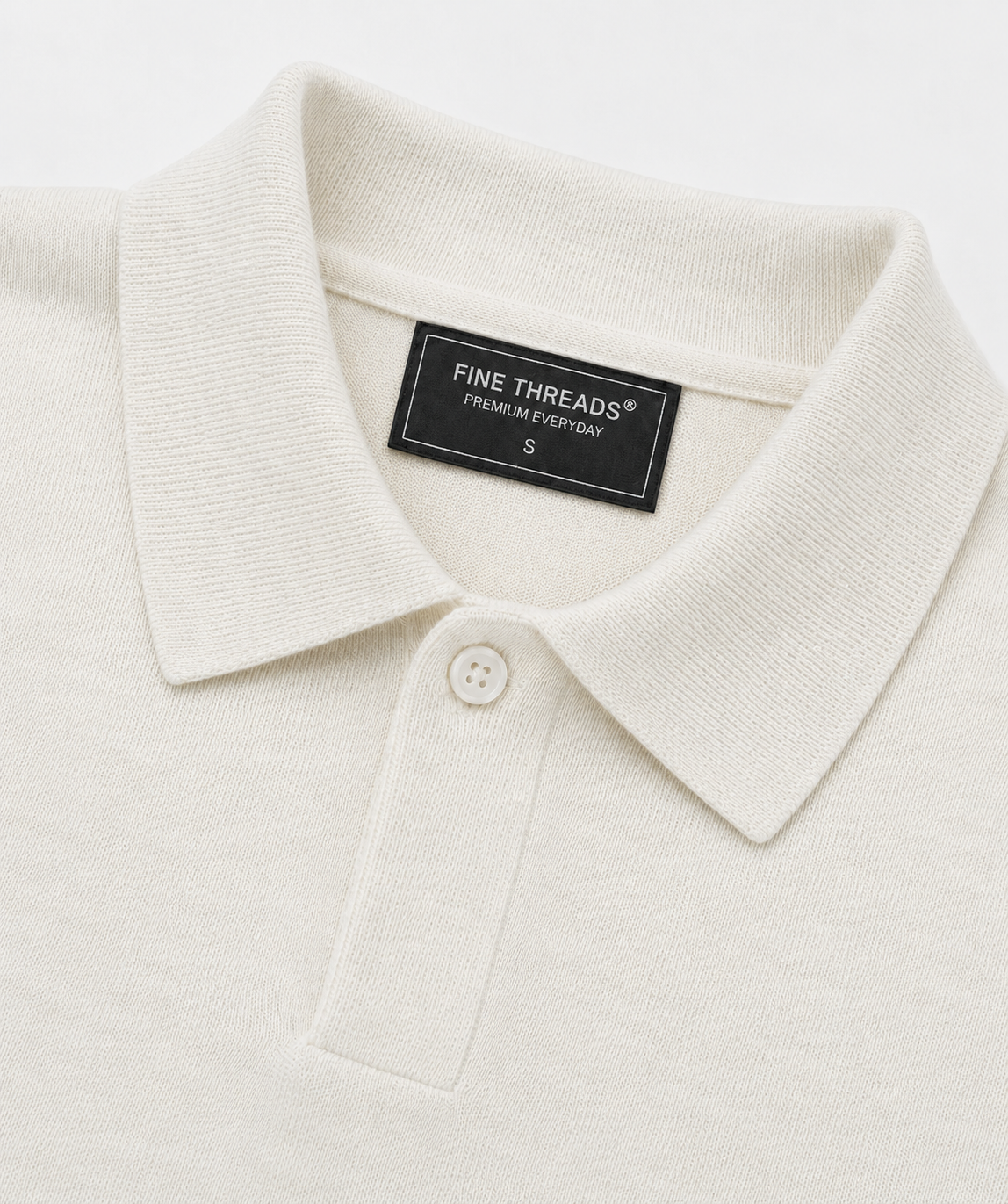 Signature 3/4 Sleeve Knit Polo — White